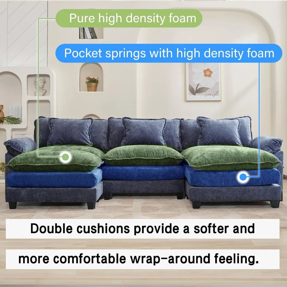 Modular Sectional Sofa, Comfy Cloud Couch Sectional Sofa