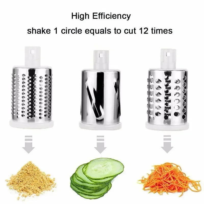 Manual Rotary Vegetable Slicer Cutter Kitchen Vegetable Cheese Grater