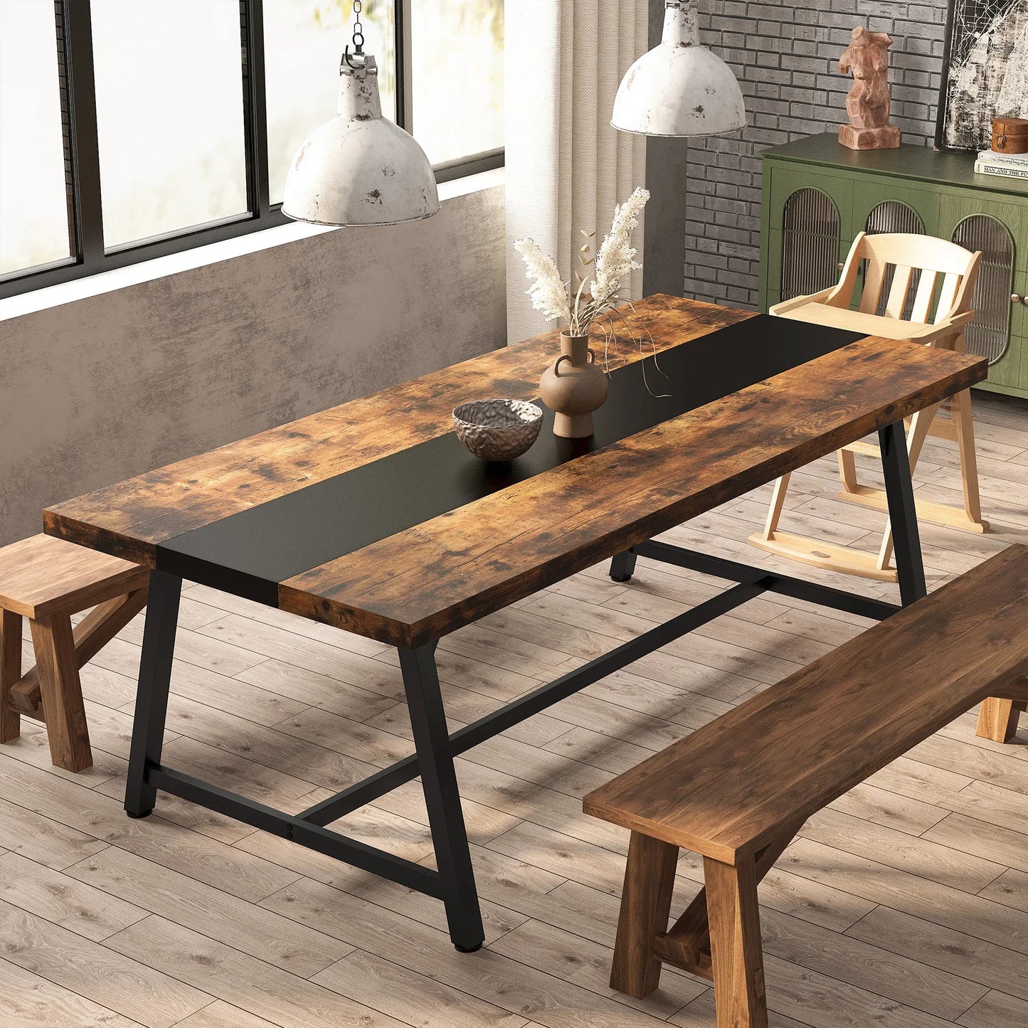Table for 8, Rectangular Wood Kitchen Table