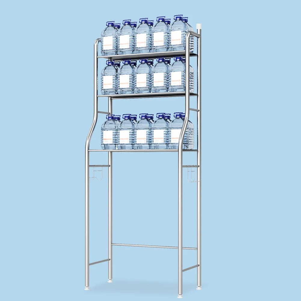 Over The Toilet Storage, Metal Over Toilet Organizer Rack With Removable Towel Hooks