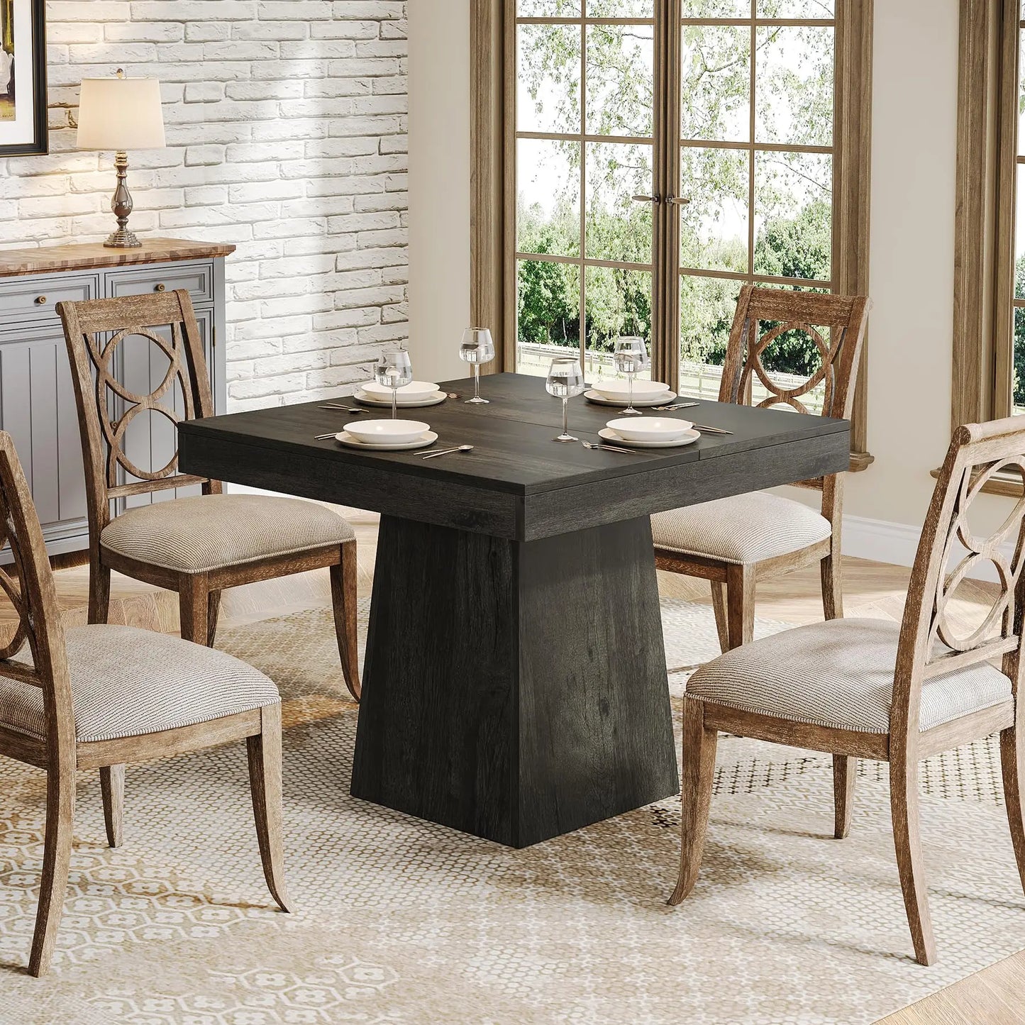 Square Dining Table for 4, 31.5-Inch Kitchen Table