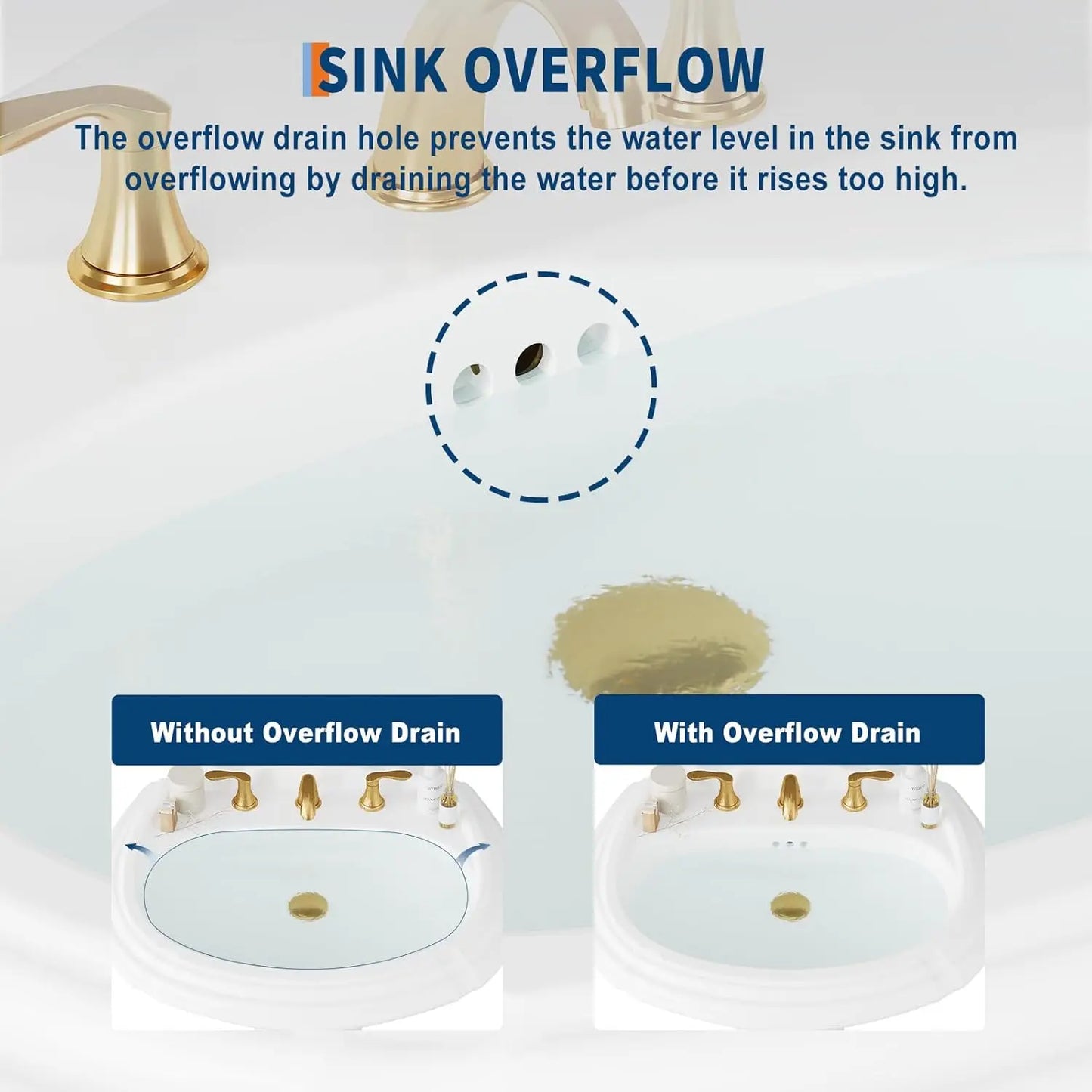 20x26in White Ceramic Pedestal Sink Freestanding Bathroom Sink with Overflow