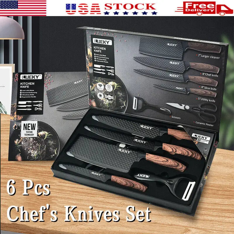 Stainless Steel Kitchen Knives Set Tools Forged