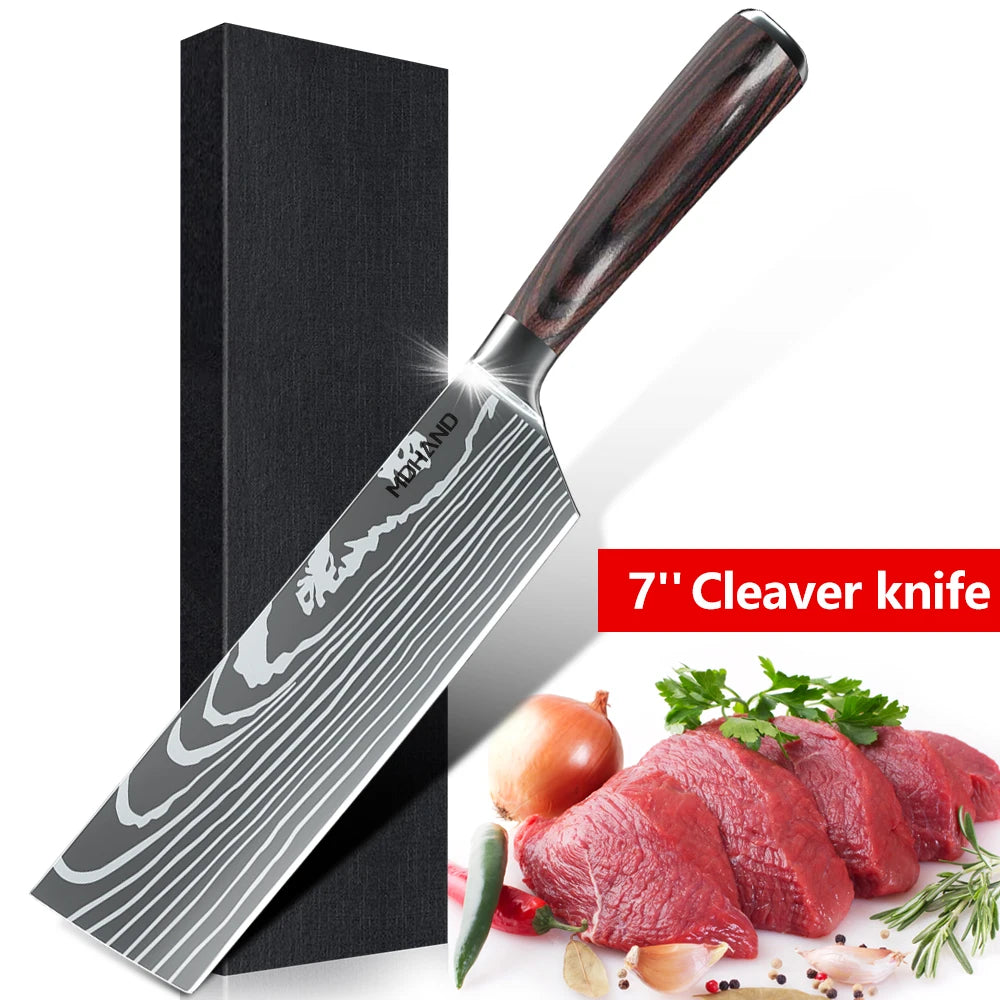 1-10PCS Chef knife Japanese Kitchen Knife Set
