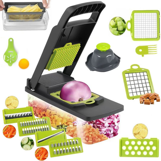 14 in 1 Multifunctional Vegetable Onion Manual Chopper