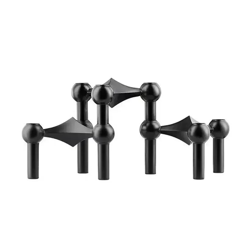 Metal Molecular Structure Candle Holder Candlestick Centerpiece