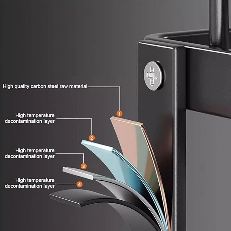 Double-layer dish drying rack suitable for kitchen countertops