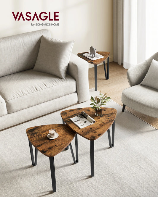 Set of 2, VASAGLE Nesting Coffee Tables, End Tables