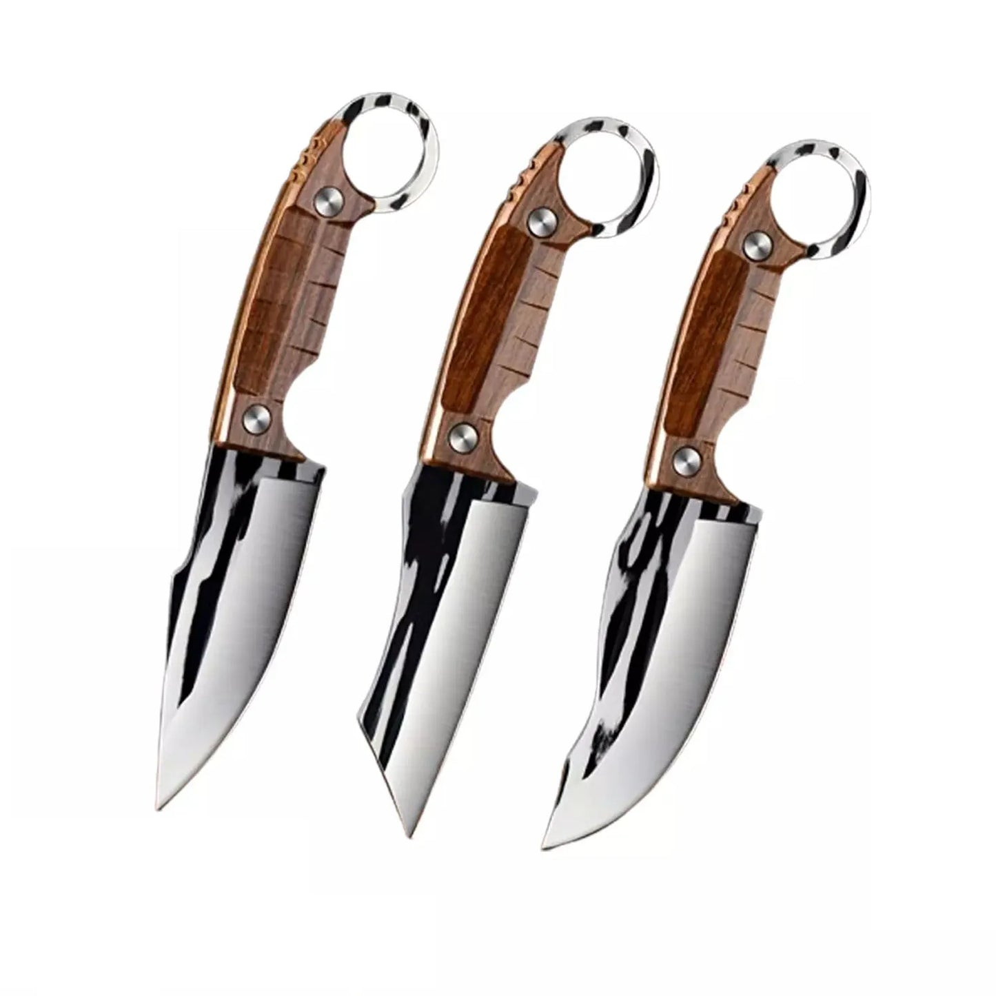 3PCS Hand Forged Inch Kitchen Knife, Stainless Steel