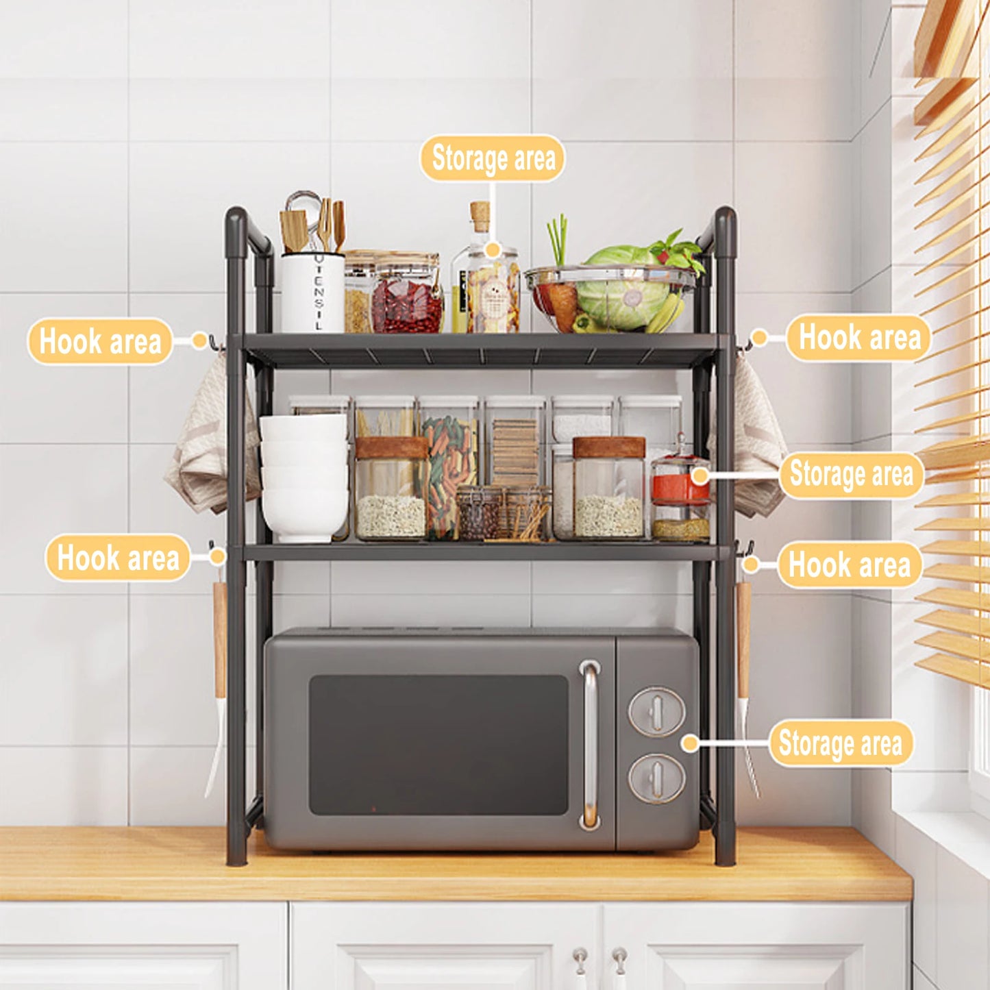 Microwave Shelf Kitchen Storage Rack Multi Layer