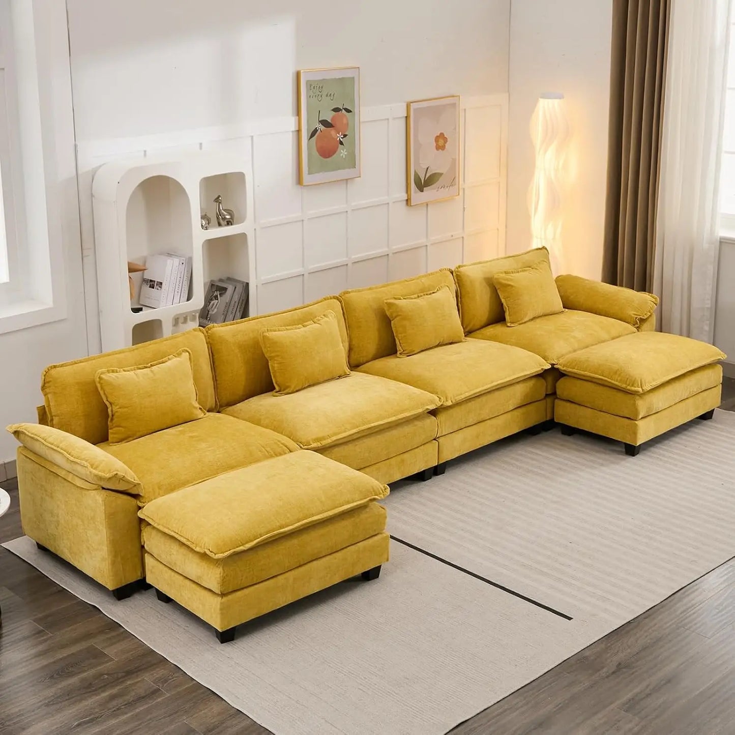 Modular Sectional Sofa, Comfy Cloud Couch Sectional Sofa