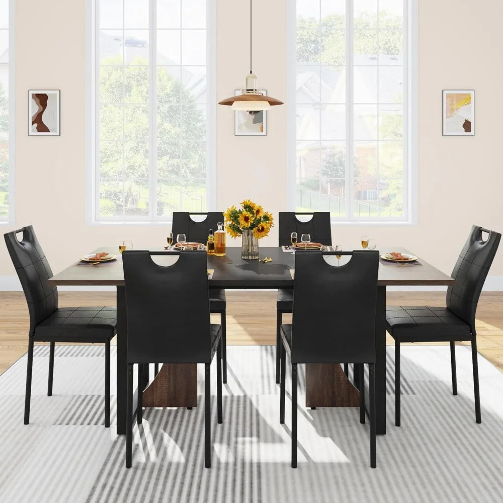 7PCS Dining Room Table