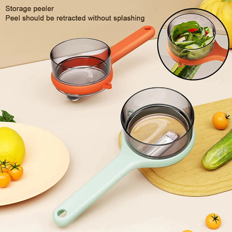 Multifunctional Peeling Knife With Storage Box, Manual Apple Peeling Cutter