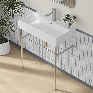 30"x16" Console Bathroom Sink, Free Standing 30 Inch Bracket