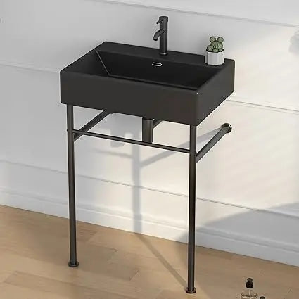 30"x16" Console Bathroom Sink, Free Standing 30 Inch Bracket