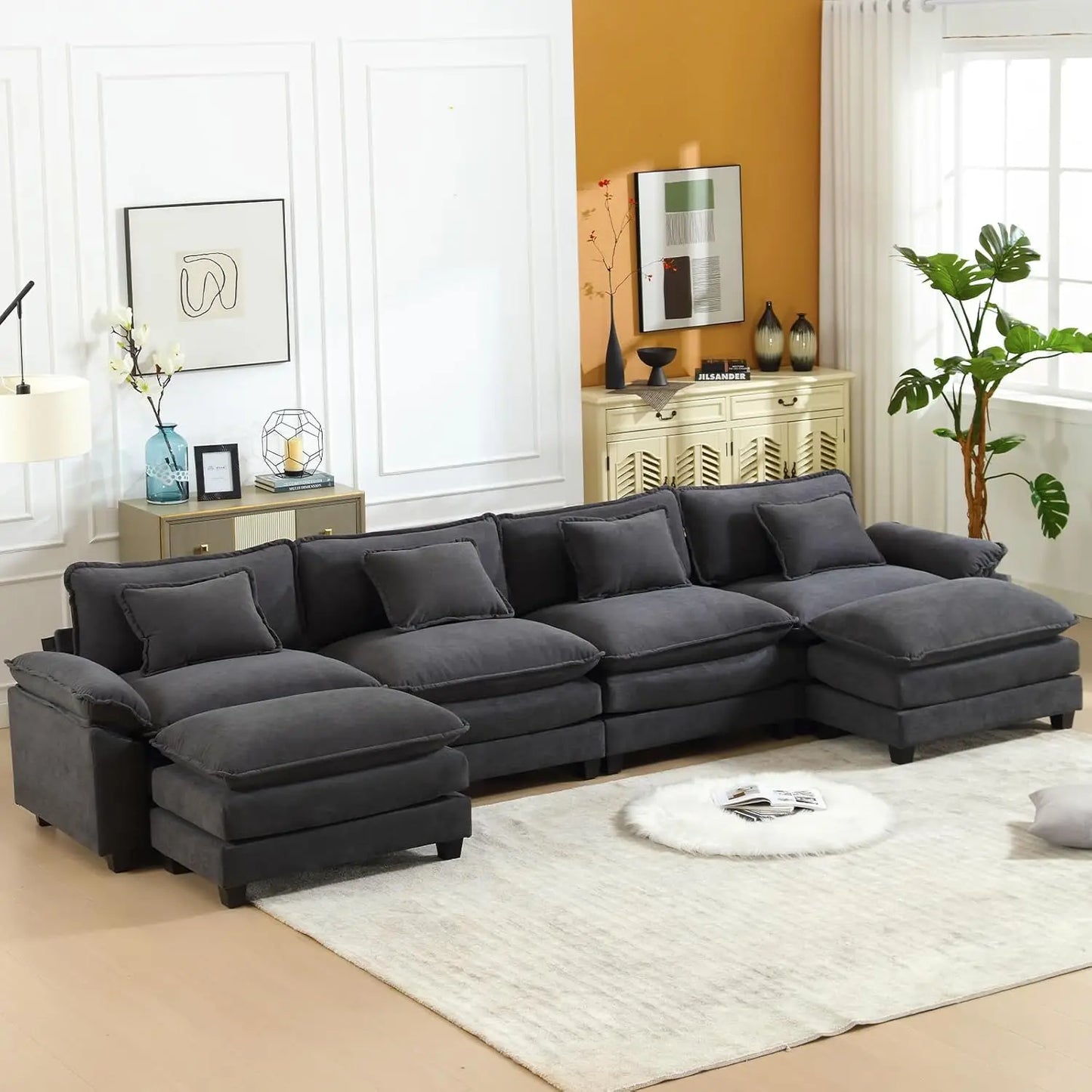 Modular Sectional Sofa, Comfy Cloud Couch Sectional Sofa