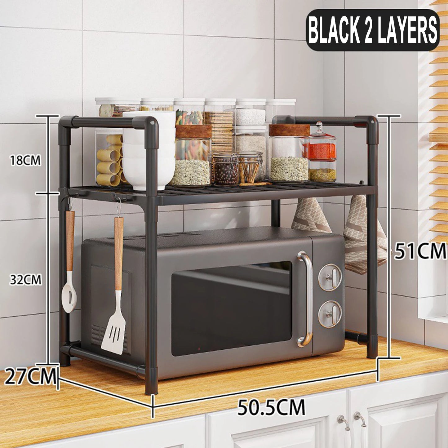 Microwave Shelf Kitchen Storage Rack Multi Layer