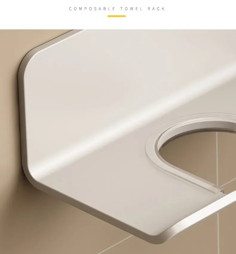 Hair Dryer Holder Bathroom Hair Straightener Stand Nail Free Shelves