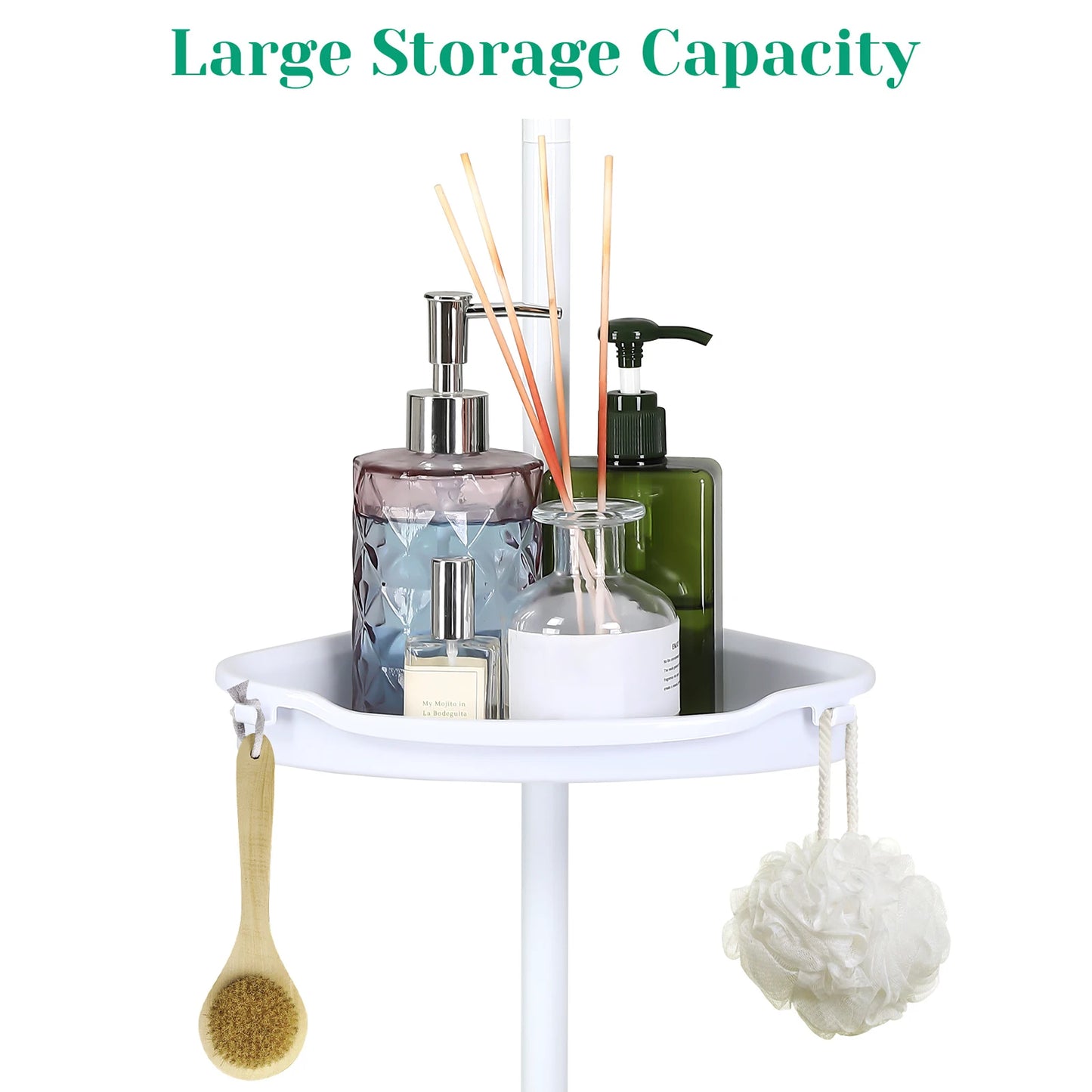 4 Tiered Corner Shower Caddy Tension Pole