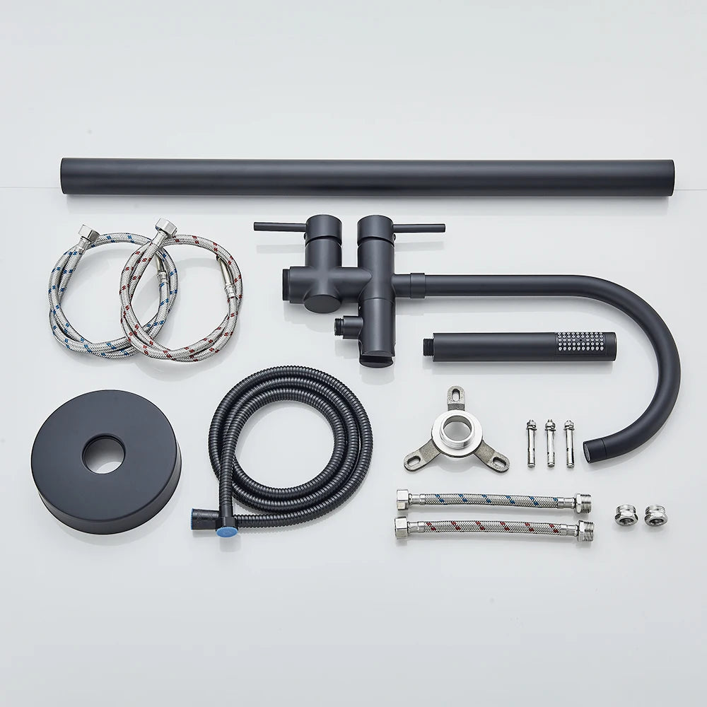 Gold Bathroom Bathtub Faucet With Hand Shower