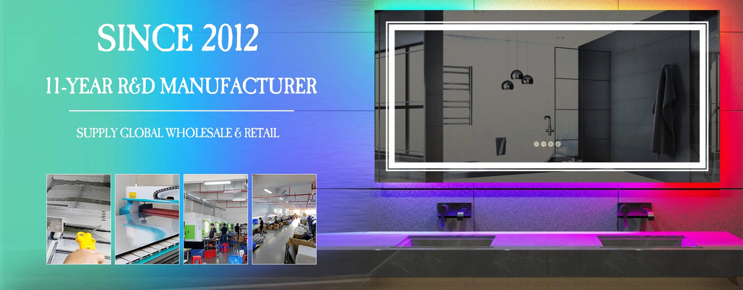 Waterproof Illuminate Bathroom Light Vanity Mirror