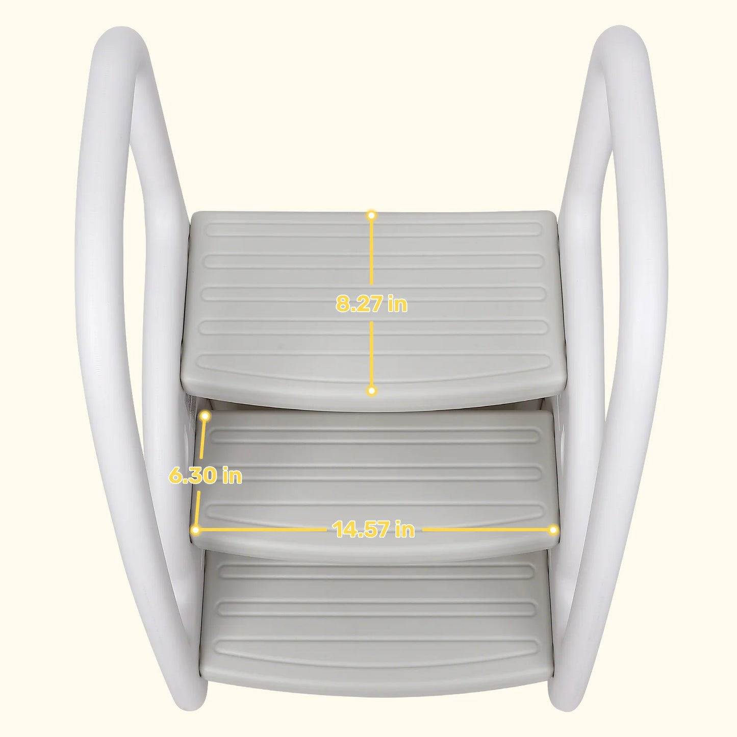 Toddler Step Stool, Kids Step Stool with Handles Sides, Plastic 3 Step Stool