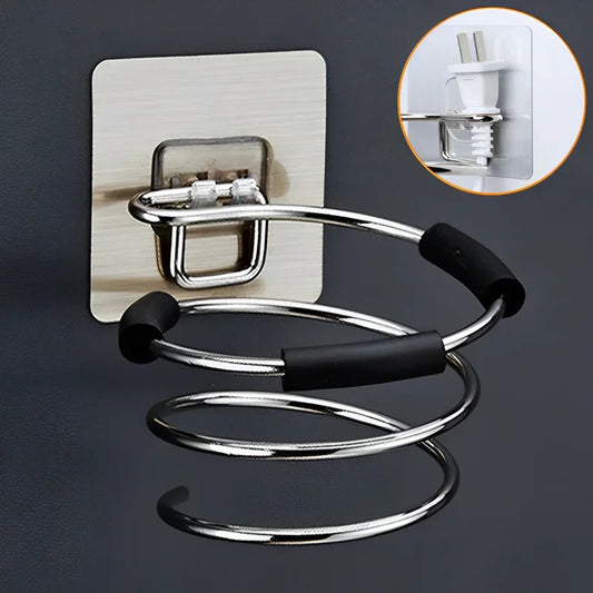 Hair Dryer Holder Blower Organizer Adhesive Wall Mounted
