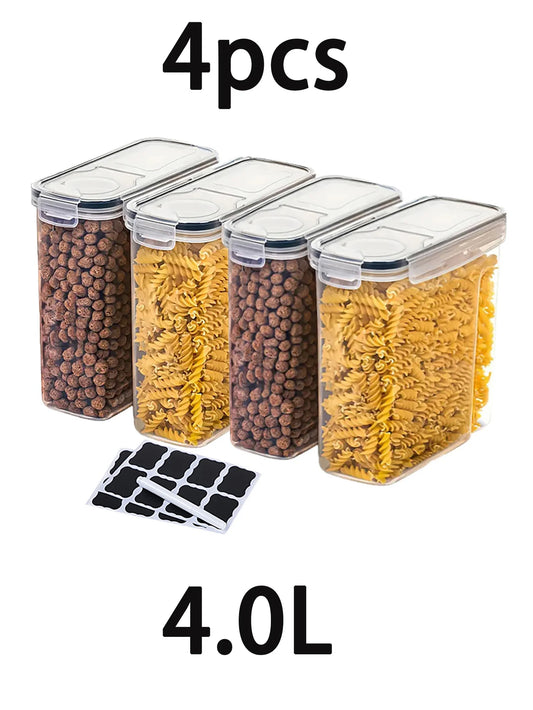 4pcs4l  Large Food Storage Containers With Lids, Airtight