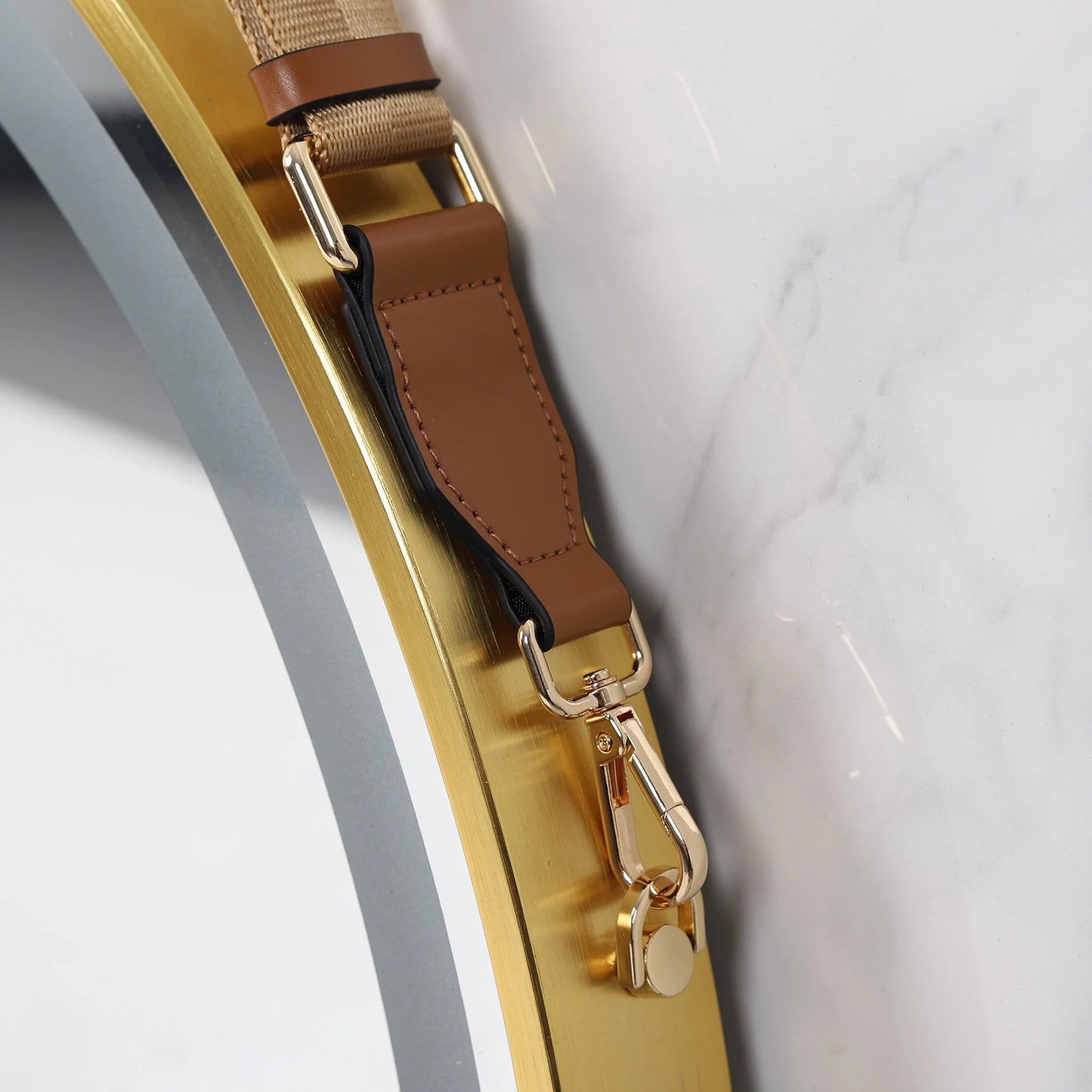 Dimmable, Hanging, Round LED Illuminated Bathroom Mirror