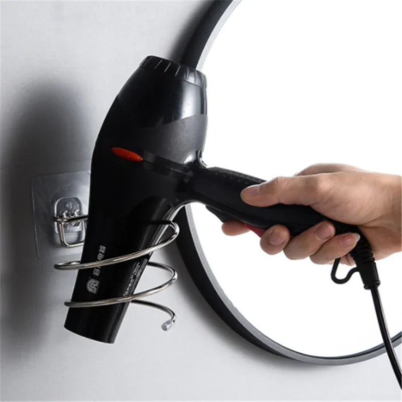 Hair Dryer Holder Blower Organizer Adhesive Wall Mounted