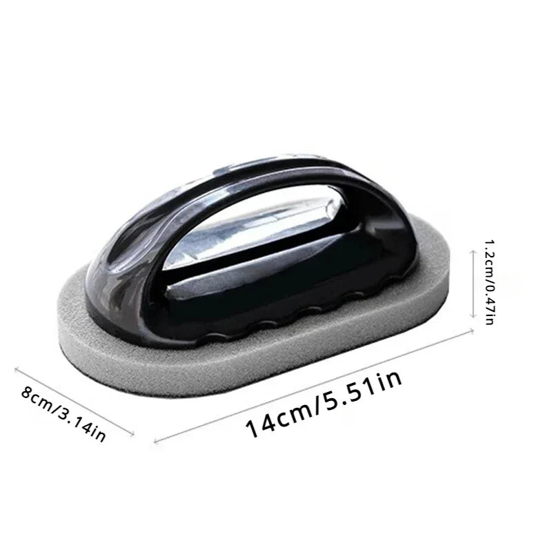 Reusable Emery Magic Sponge Kitchen Pot Brush with Handle