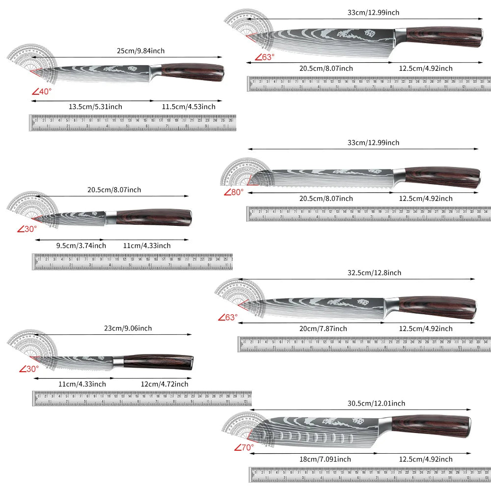 Knife Sets for Kitchen 14 Pieces with Knife Holder