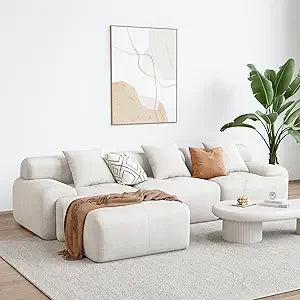 118" Modern L-Shaped Modular Sectional Sofa for Living Room