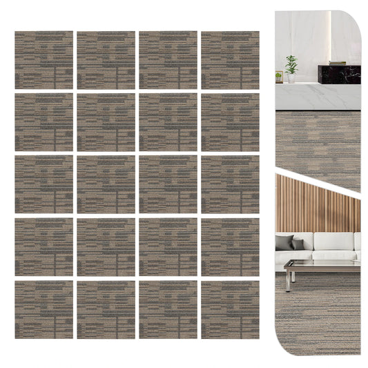 20Pcs Square Carpets, 20x20", Soft Padded Tile, Washable