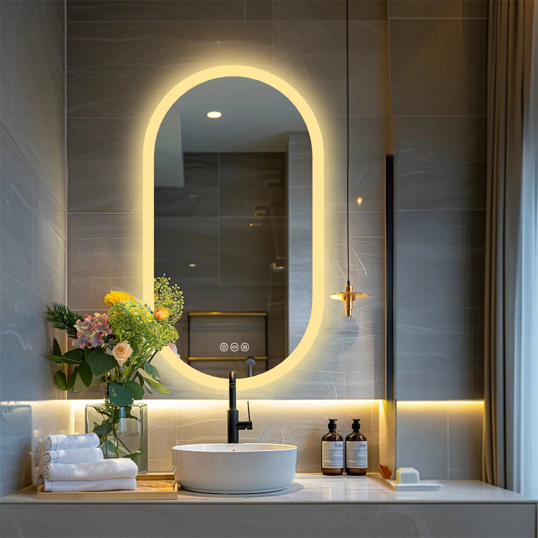 Waterproof Illuminate Bathroom Light Vanity Mirror