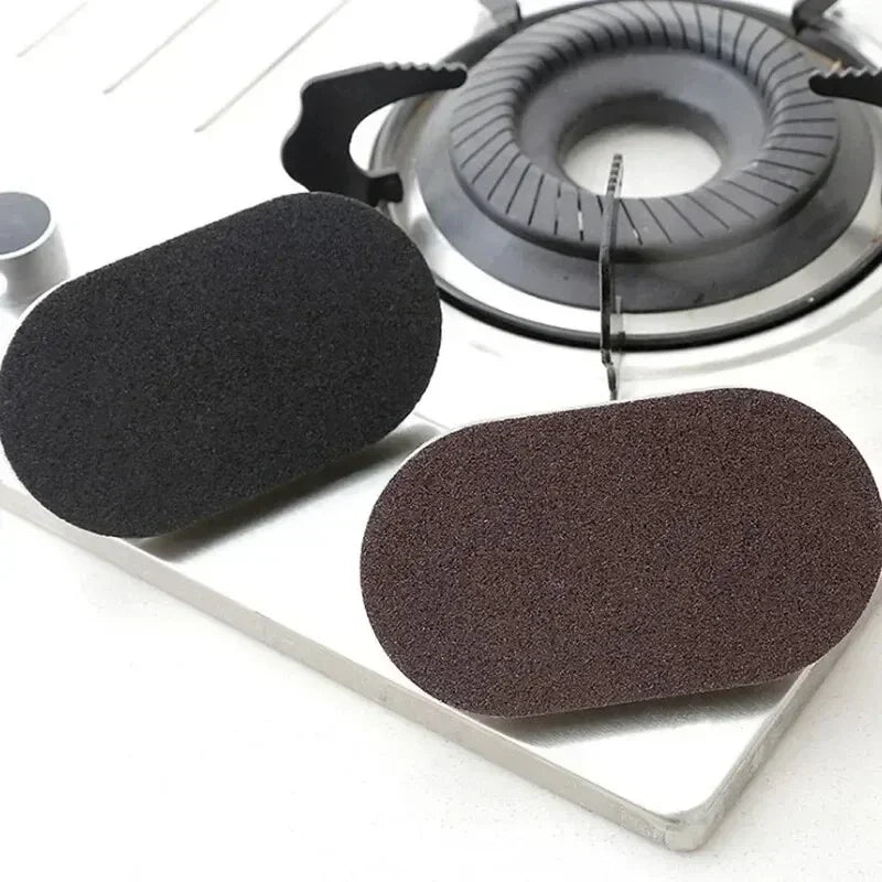 Reusable Emery Magic Sponge Kitchen Pot Brush with Handle