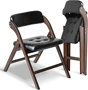 Padded Folding Chairs with Cushion 2 Pack, Portable Foldable