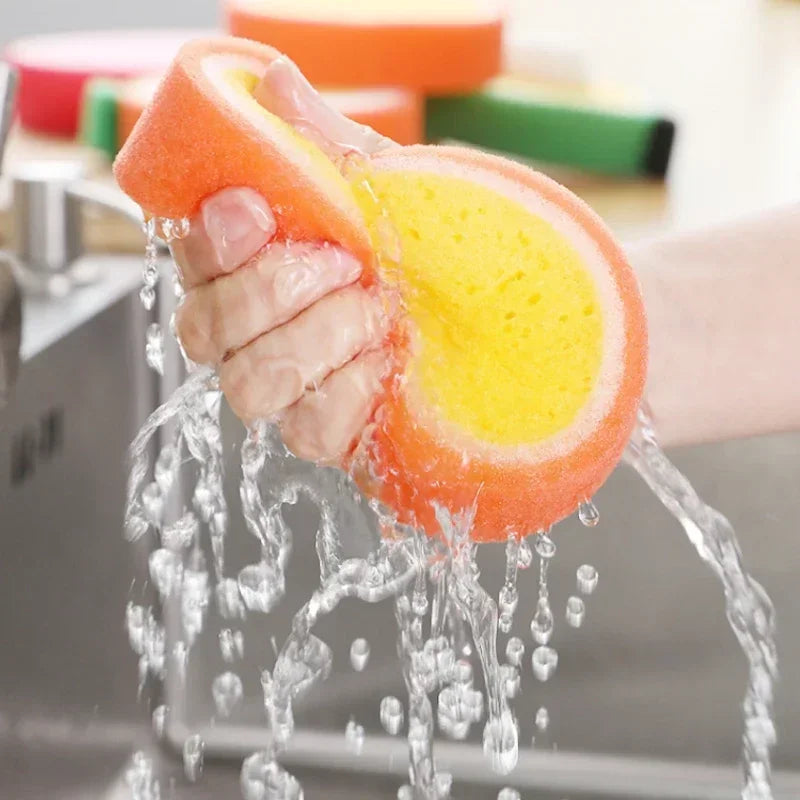 Fruit Shape Cleaning Sponge Cartoon, Powerful Cleaning Dishwashing Towel