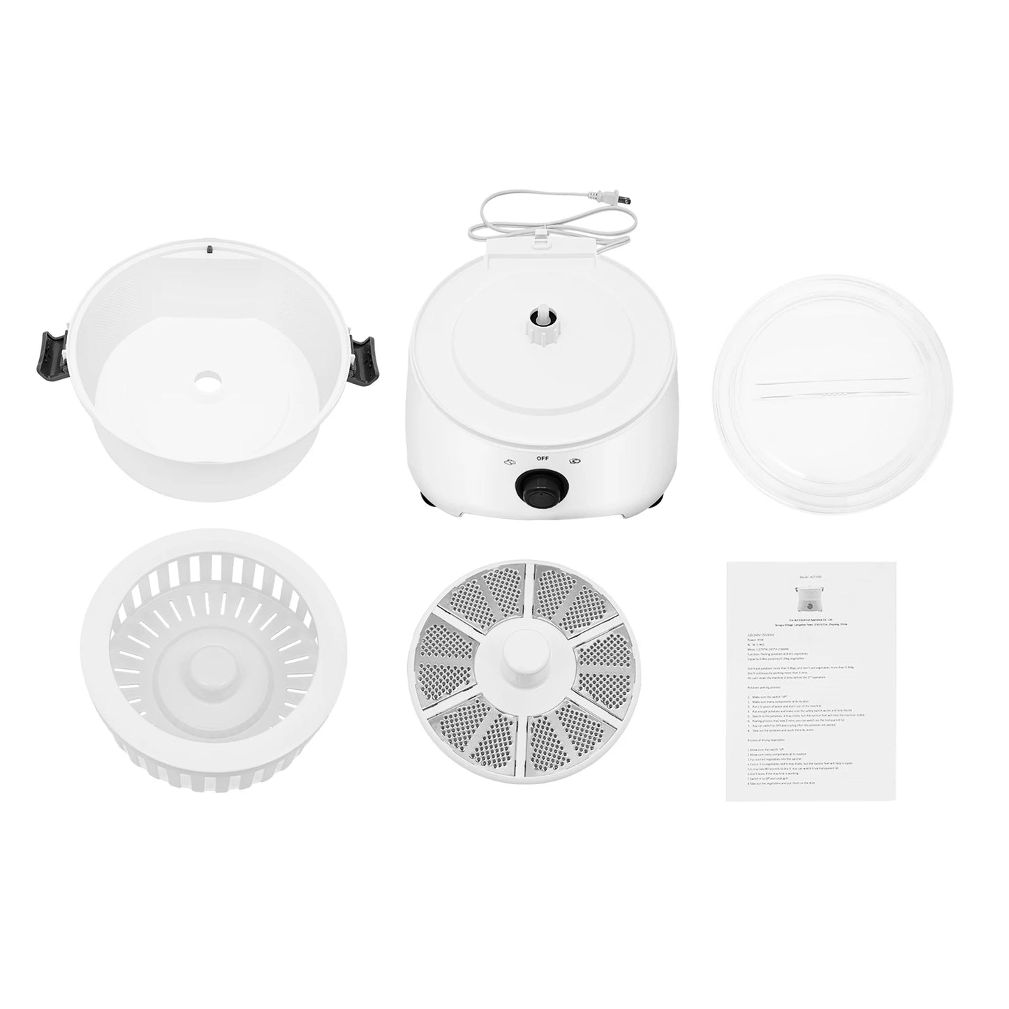 85W Electric Potato Peeler One-button Drive Automatic Peeler Spinner