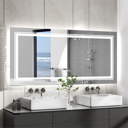 Anti-fog, Jumbo-Large Illuminated LED Bathroom/Vanity Mirror