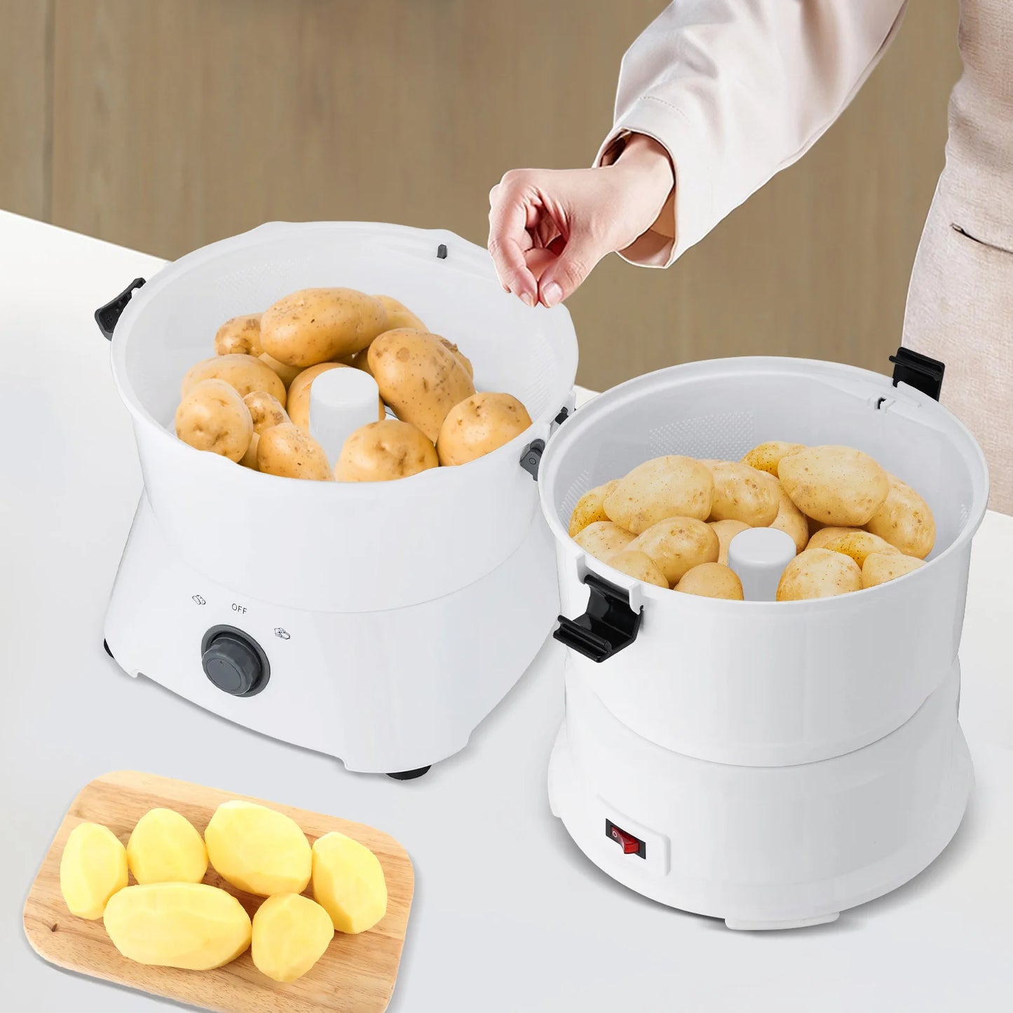85W Electric Potato Peeler One-button Drive Automatic Peeler Spinner
