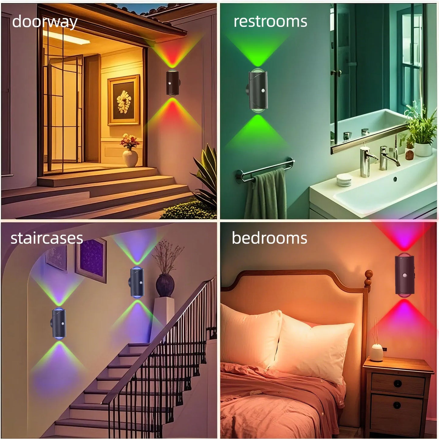 LED Motion Sensor Wall Sconce Lights, Magnetic