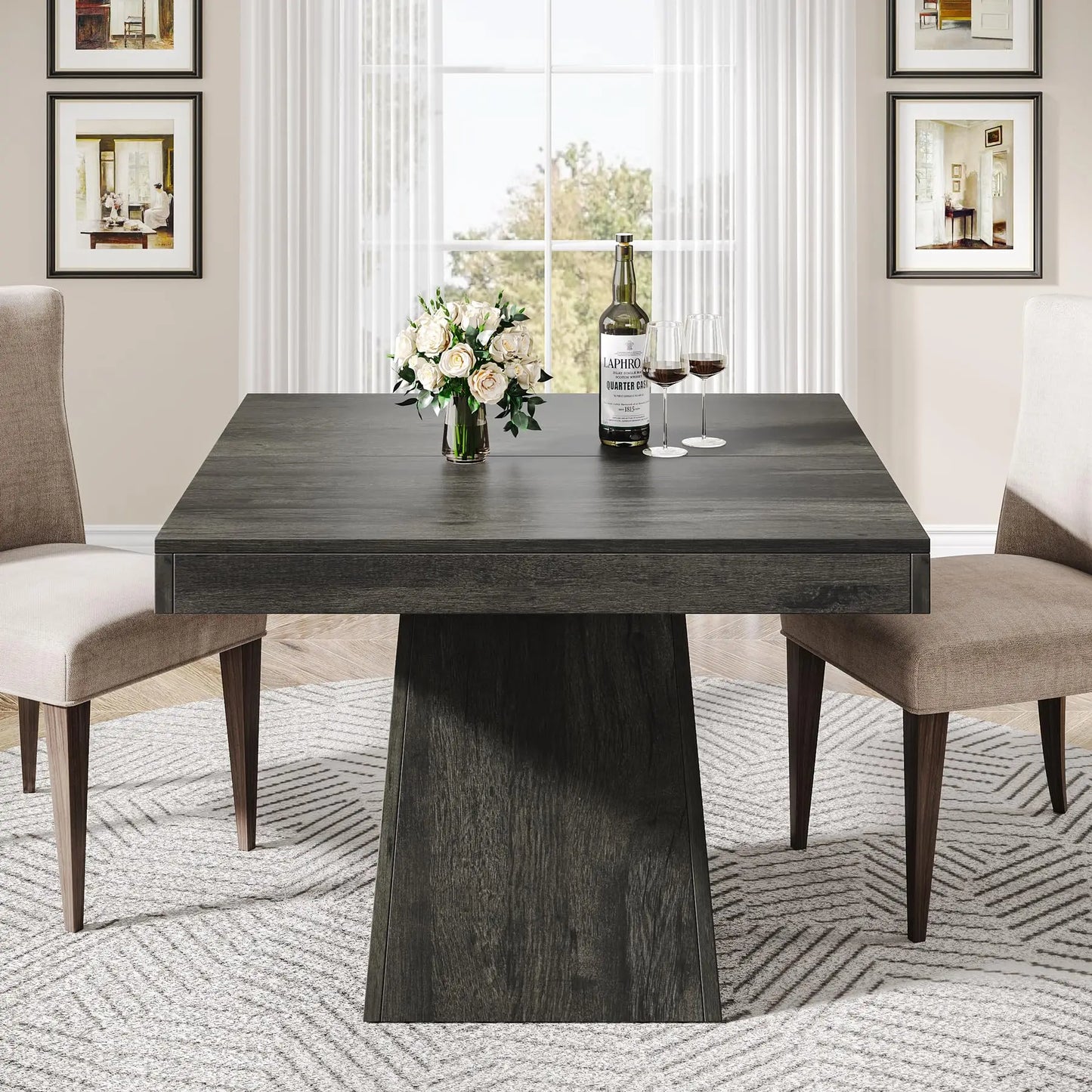 Square Dining Table for 4, 31.5-Inch Kitchen Table