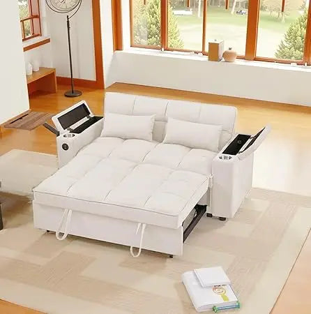 65''Convertible Sleeper Sofa Bed,3-in-1 Pull Out Couch Bed