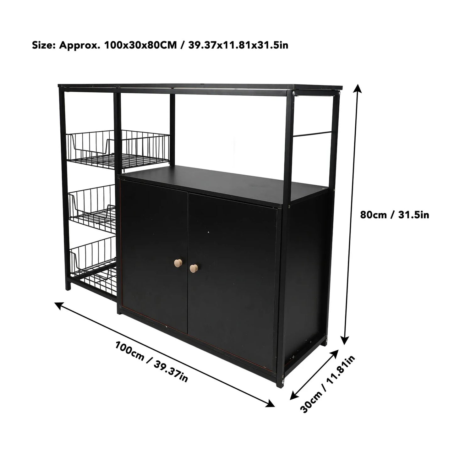 Kitchen Storage Cabinet Multifunctional Floor Standing Sideboard Cabinet