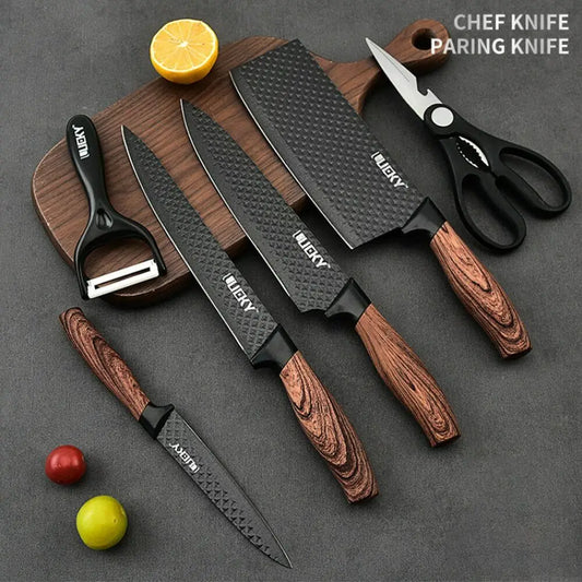 Stainless Steel Kitchen Knives Set Tools Forged