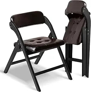 Padded Folding Chairs with Cushion 2 Pack, Portable Foldable