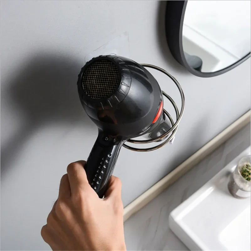 Hair Dryer Holder Blower Organizer Adhesive Wall Mounted