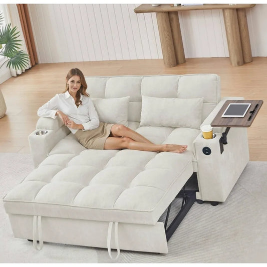 65''Convertible Sleeper Sofa Bed,3-in-1 Pull Out Couch Bed