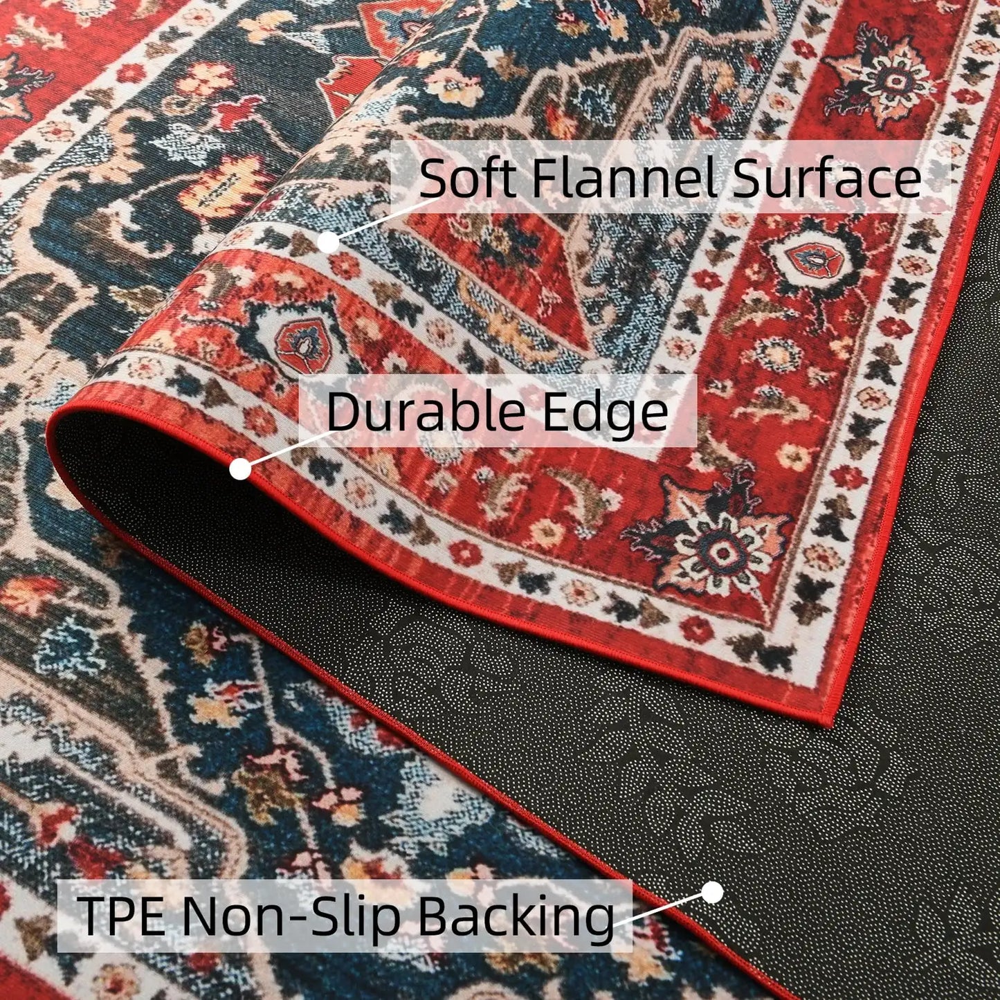 Vintage Bohemian Area Rug for Living Room